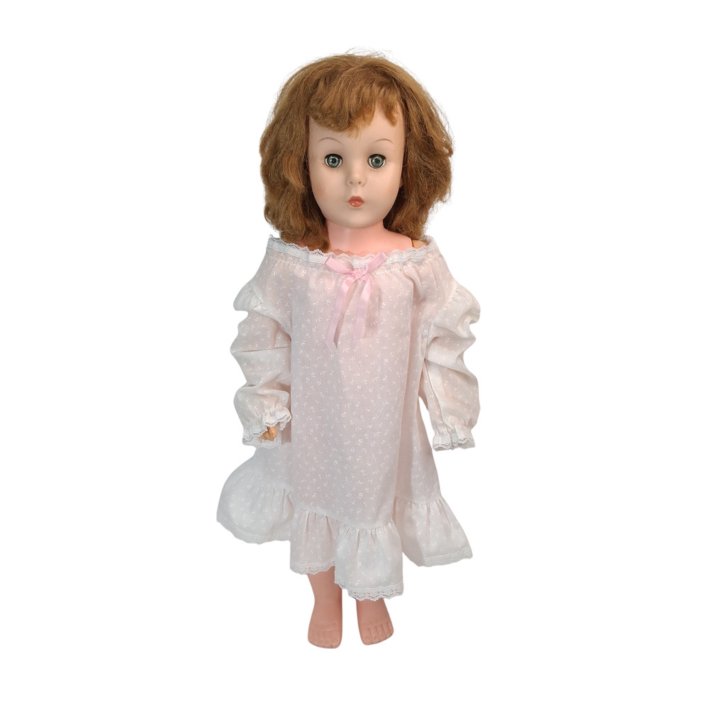 Vintage 28 Inch Playpal Type Hard Plastic Vinyl Jointed Doll Sleep Eyes